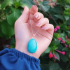 925 Sterling Silver Amazonite Stone Pendant 925 Sterling Silver Amazonite Stone Pendant
