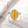 925 Silver Natural Baltic Amber Ring