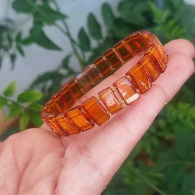 Natural Baltic Amber Bracelet - Special Cut