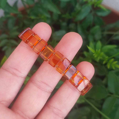 Natural Baltic Amber Bracelet - Special Cut