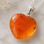 925 Silver Natural Baltic Amber Pendant -  Heart of Love