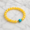 Natural Baltic Amber & Turquoise Bracelet