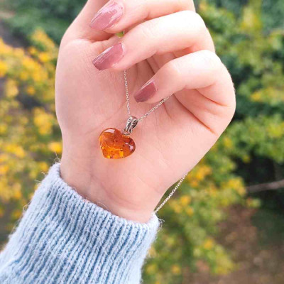 925 Silver Natural Baltic Amber Pendant