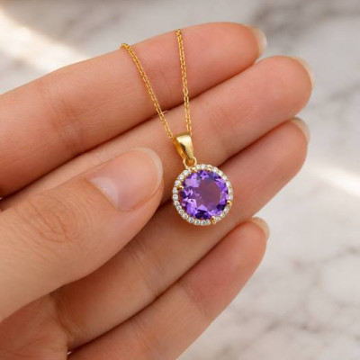 925 Silver Natural Amethyst Pendant