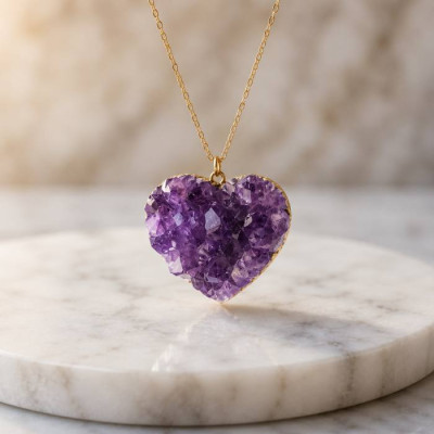 925 Silver Natural Amethyst Pendant