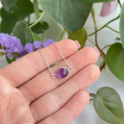 925 Silver Natural Amethyst Pendant