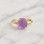 925 Silver Natural Amethyst Stone Ring - Raw Shape