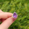 925 Silver Natural Amethyst Stone Ring 925 Silver Natural Amethyst Stone Ring