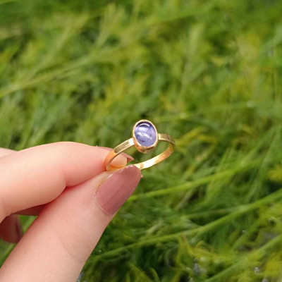 925 Silver Natural Amethyst Stone Ring