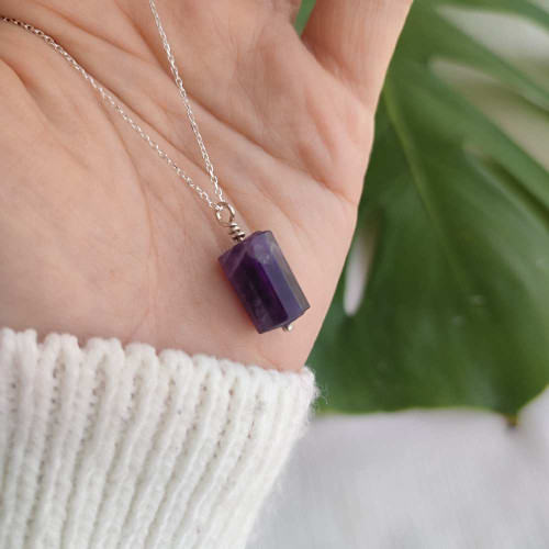 925 Silver Natural Amethyst Pendant 925 Silver Natural Amethyst Pendant