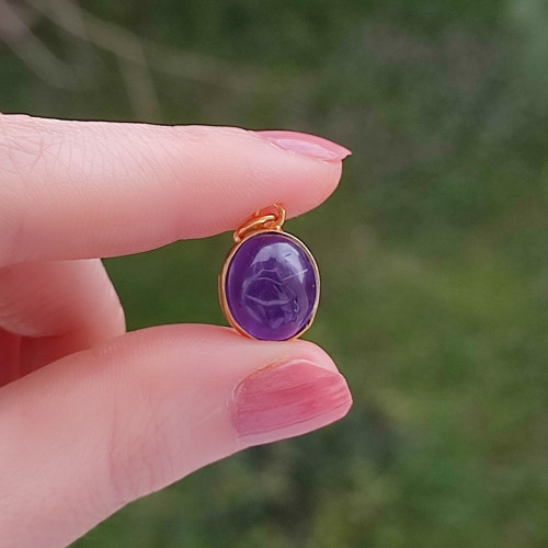 925 Silver Natural Amethyst Pendant 925 Silver Natural Amethyst Pendant