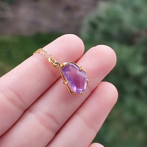 925 Silver Natural Amethyst Pendant 925 Silver Natural Amethyst Pendant