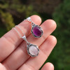 925 Silver Natural Amethyst Or Moonstone Pendant 925 Silver Natural Amethyst Or Moonstone Pendant