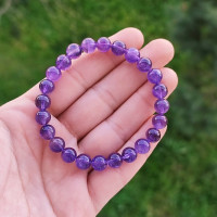 8mm Natural Amethyst Bracelet