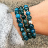 8mm Natural Blue Apatite Stone Bracelet
