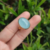 925 Silver Natural Aquamarine Stone Ring
