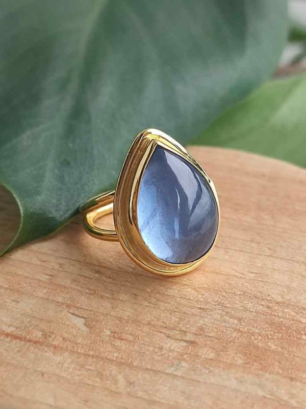 925 Ayar Gümüş topaz  Taşi Yüzük