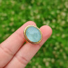 925 Silver Natural Aquamarine Stone Ring 925 Silver Natural Aquamarine Stone Ring
