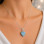 925 Silver Natural Aquamarine Stone Pendant