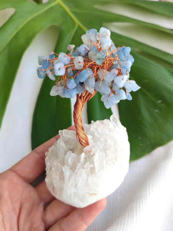  Aquamarine & crystal quartz 