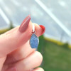 925 Silver Natural Aquamarine Stone Pendant - Raw Shape 925 Silver Natural Aquamarine Stone Pendant - Raw Shape