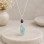 925 Silver Natural Aquamarine Stone Pendant - Raw Shape