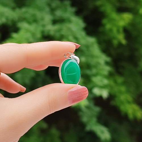 925 Sterling Silver Aventurine Stone Pendant 925 Sterling Silver Aventurine Stone Pendant