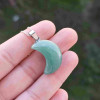 Natural Aventurine Stone Pendant - Crescent Shape