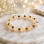 8mm Natural Citrine & tiger eye Stone Bracelet