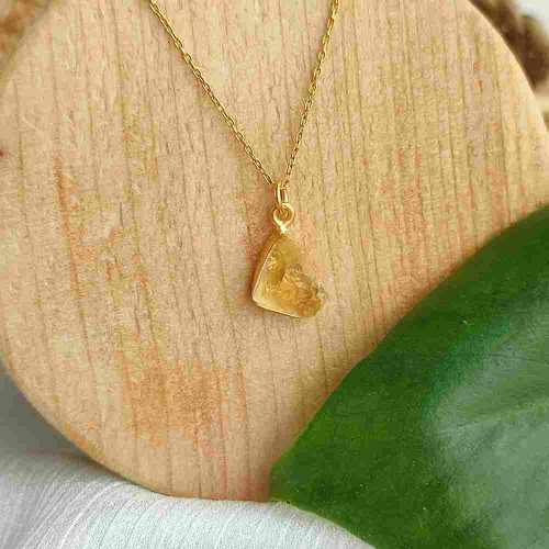 925 Sterling Silver Citrine Stone Pendant 925 Sterling Silver Citrine Stone Pendant