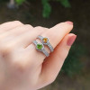 925 Sterling Silver Citrine Stone Ring