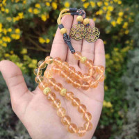 10mm  Natural citrine With  Silver - Men Rosary