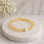 6mm Natural Citrine Stone & White Pearl Bracelet