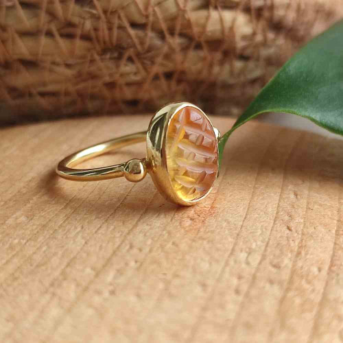 925 Sterling Silver Citrine Stone Ring