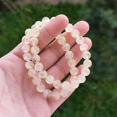 8mm Natural Citrine Stone Bracelet