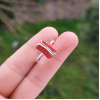 925 Silver Natural Red Coral Ring