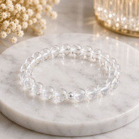 8mm Natural Crystal Quartz Bracelet