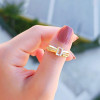925 Silver Natural Crystal Quartz Ring 925 Silver Natural Crystal Quartz Ring