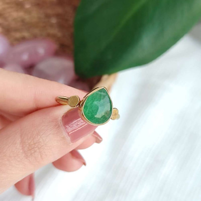 925 Silver Rare Emerald Stone Ring