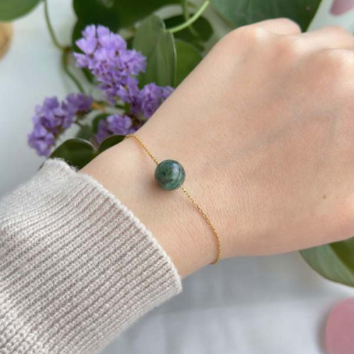 925 Sterling Silver Emerald Stone Bracelet