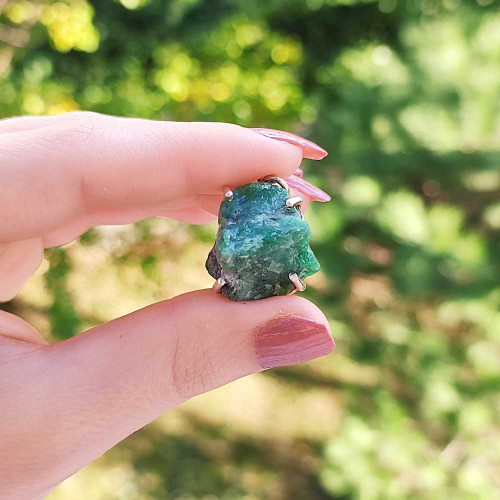 925 Silver Rare Emerald Stone Pendant