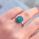 925 Silver Rare Emerald Stone Ring