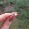 925 Silver Natural Peridot Stone Ring