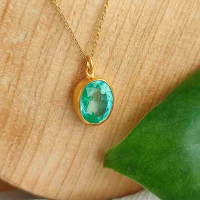 925 Silver Fluorite Stone Pendant