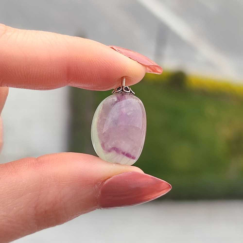 925 Silver Fluorite Stone Pendant 925 Silver Fluorite Stone Pendant