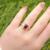 925 Silver Natural Garnet Stone Ring