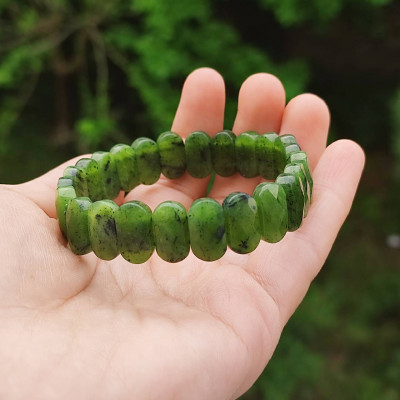 Natural Canadian Jade Bracelet - Special Cut