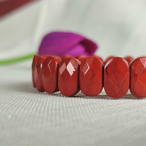 Natural Red Jasper Bracelet - Special Cut Natural Red Jasper Bracelet - Special Cut