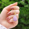 925 Silver Natural Kunzite Stone Pendant
