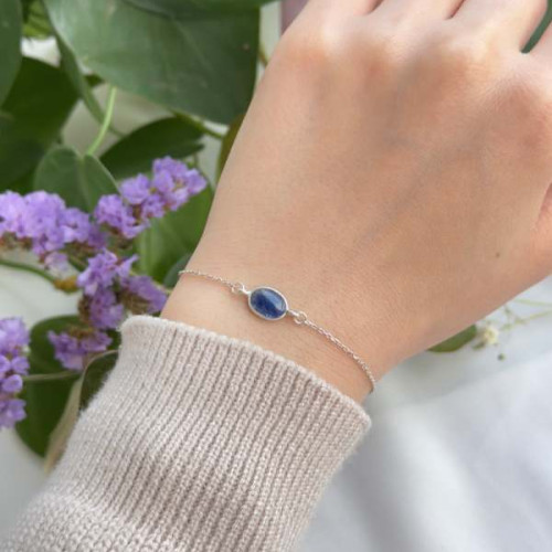 925 Sterling Kyanite Stone Bracelet 925 Sterling Kyanite Stone Bracelet